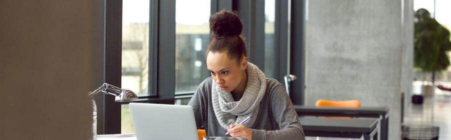 Basic Computer Skills- woman on computer